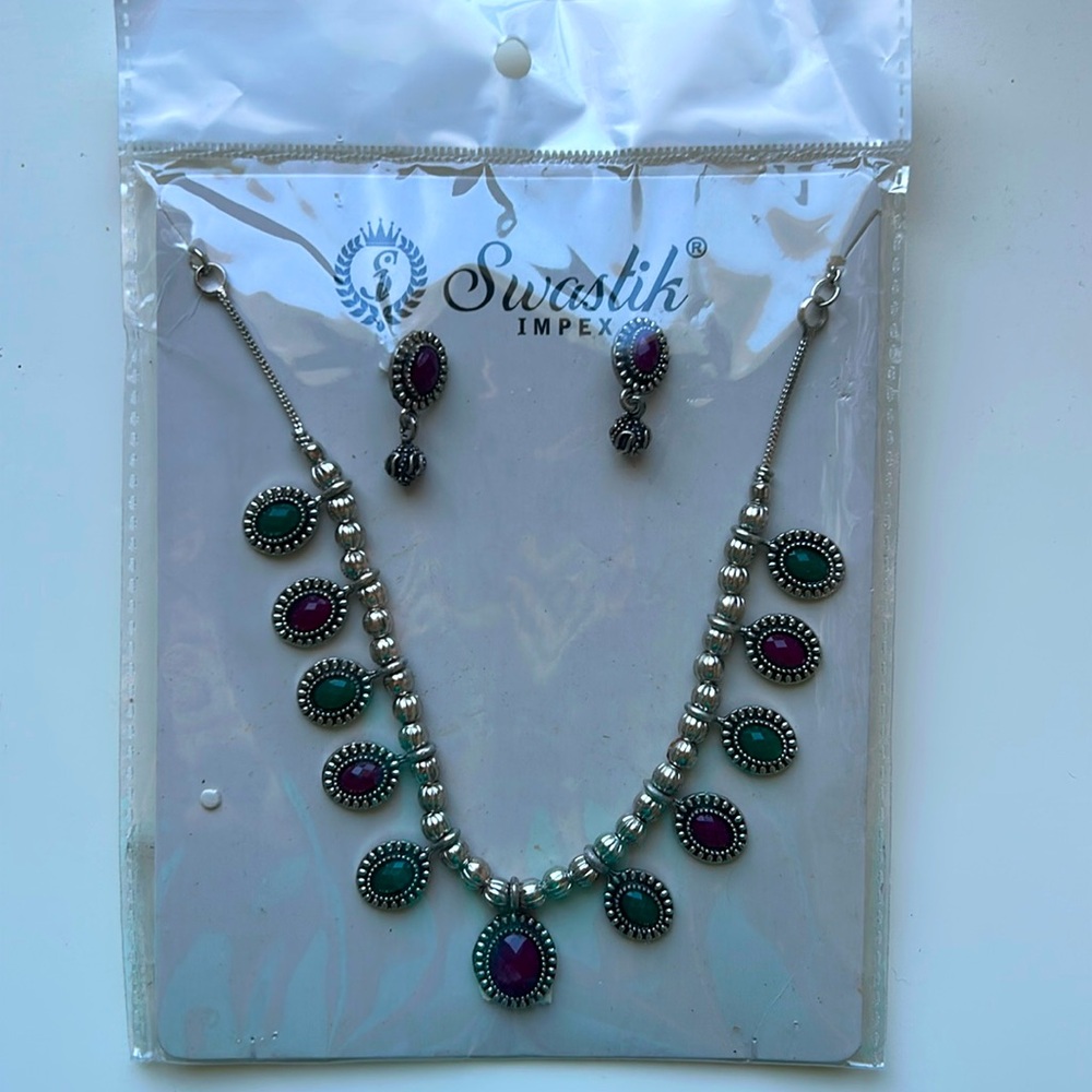 Necklace and earrings